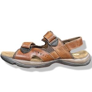 Earth Shoe Canyon Brown Leather Sport Sandals Mens Sz 8.5 6017457 NEW